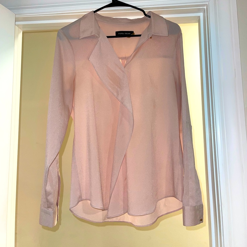 Ivanka Trump soft pink blouse, size M